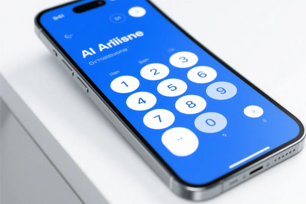 手机上的AI辅助选号界面示意图